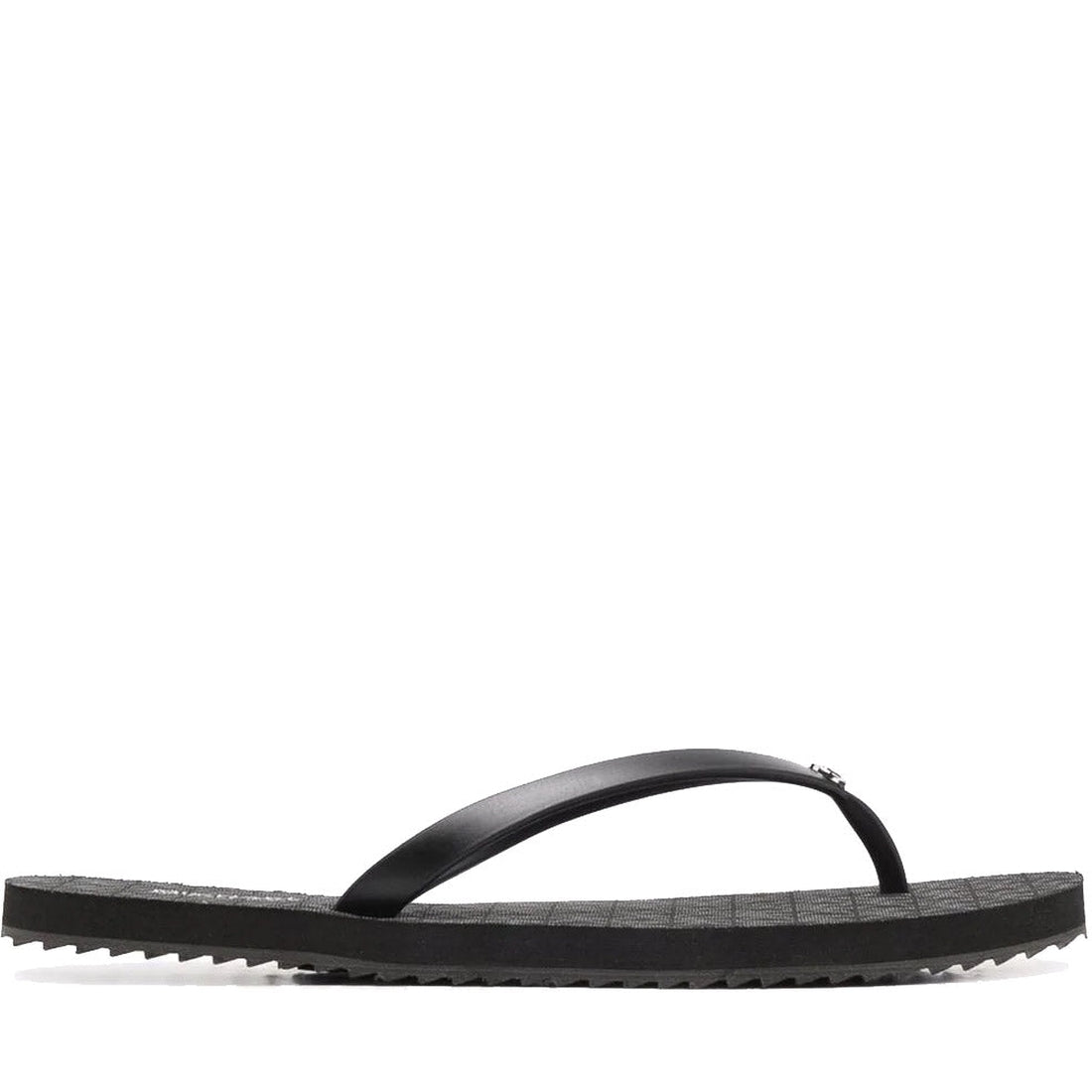 Michael Kors Womens Black monogram print flip-flops | Vilbury London