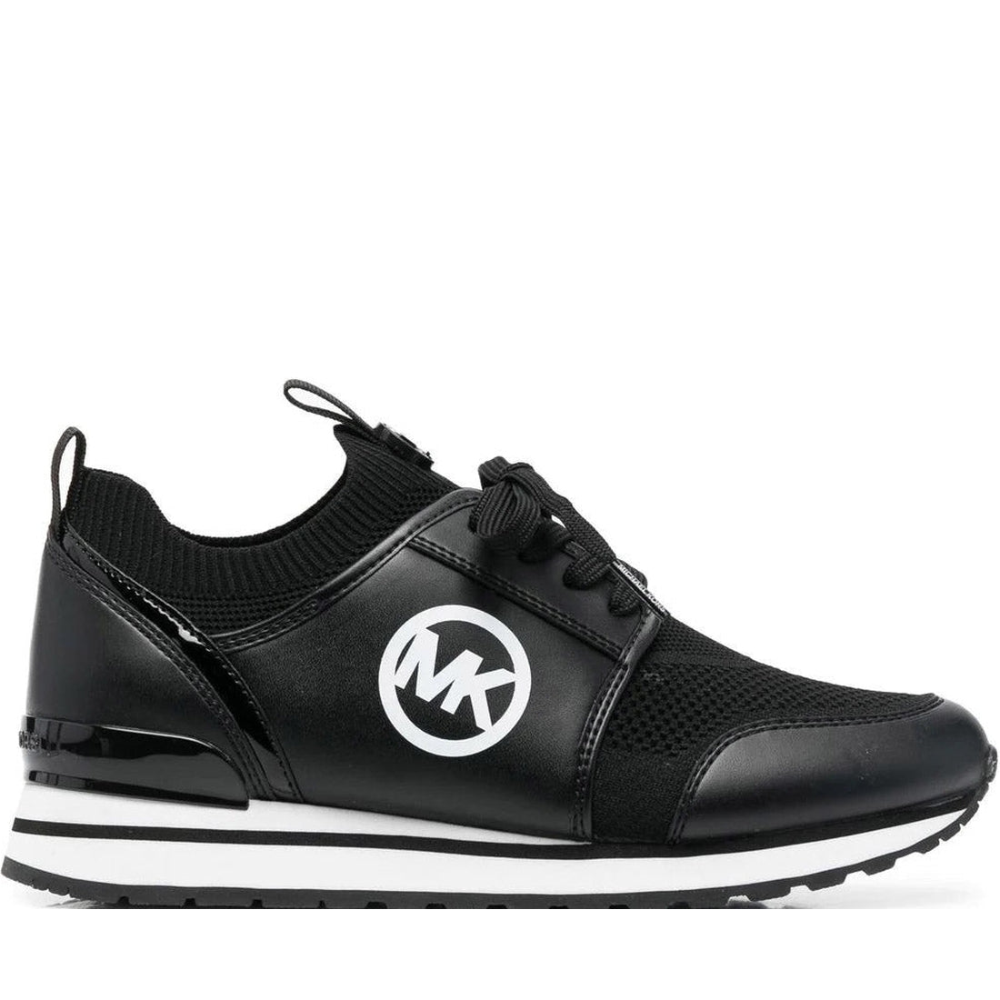 Michael Kors womens Black dash knit trainer | Vilbury London