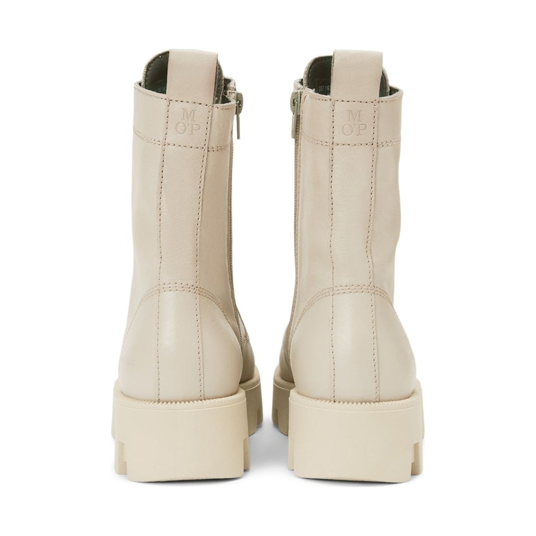 Marc O'Polo womens light taupe casual closed booties | Vilbury London