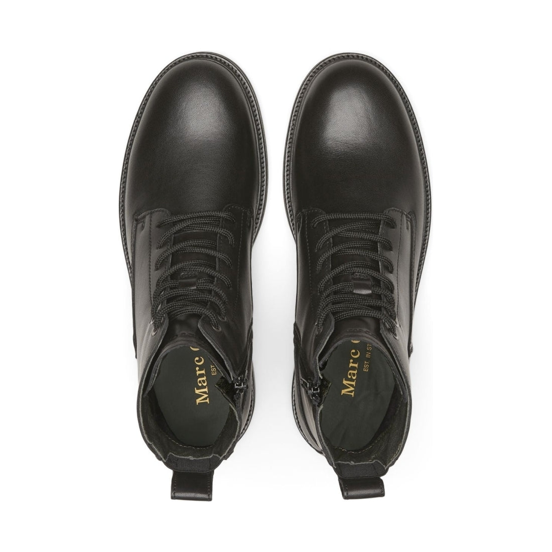 Marc O'Polo mens black casual closed booties | Vilbury London