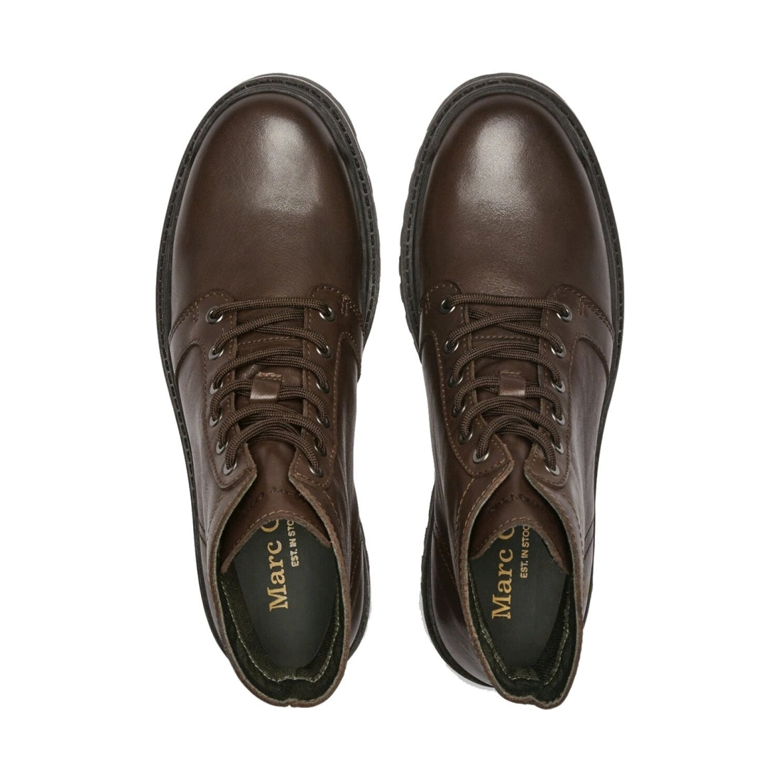 Marc O'Polo mens coffee casual closed booties | Vilbury London