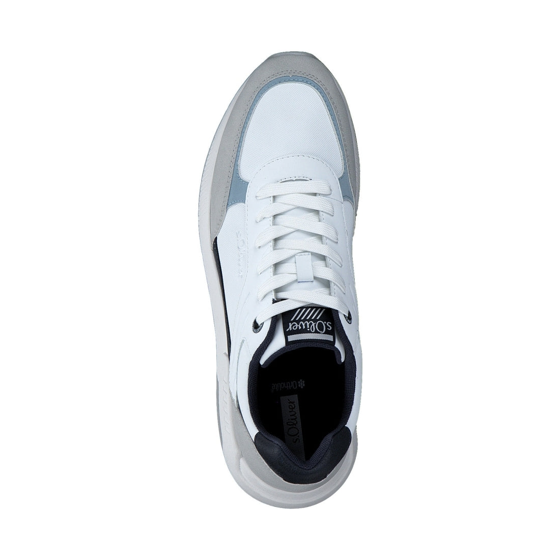 s.Oliver mens white casual closed sport shoe | Vilbury London