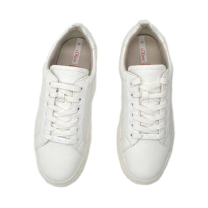 s.Oliver Womens white casual closed shoes | Vilbury London