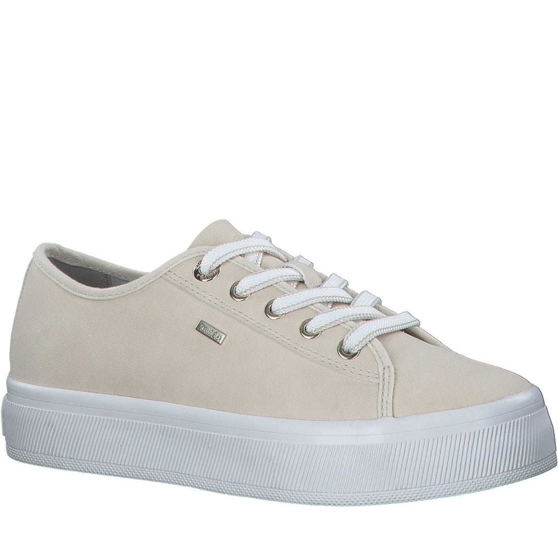 s.Oliver womens beige casual closed sport shoe | Vilbury London