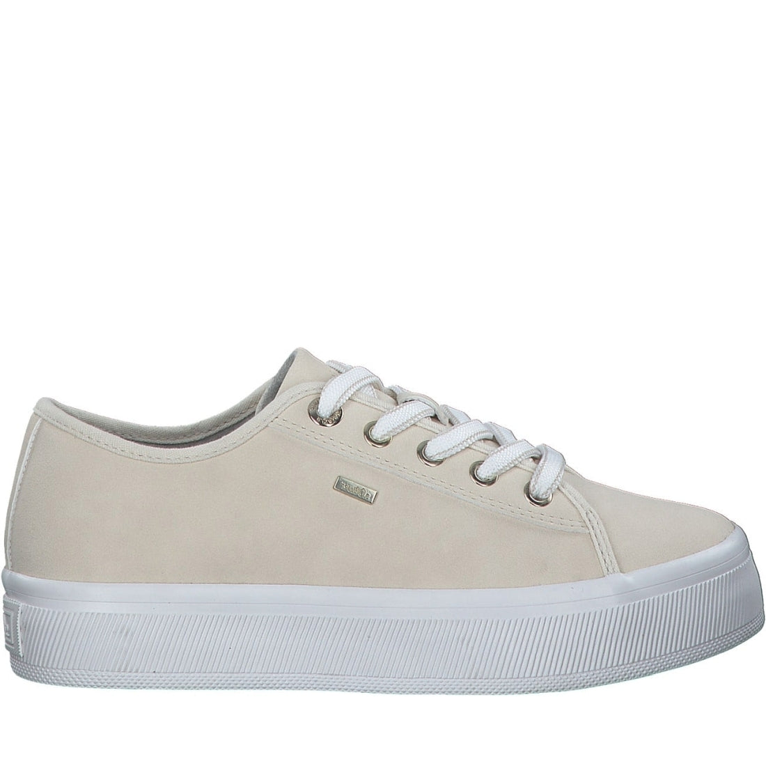 s.Oliver womens beige casual closed sport shoe | Vilbury London