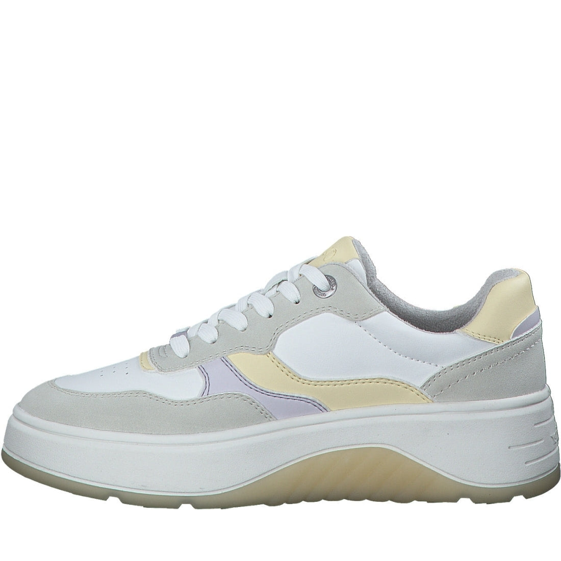 s.Oliver womens white casual closed sport shoe | Vilbury London