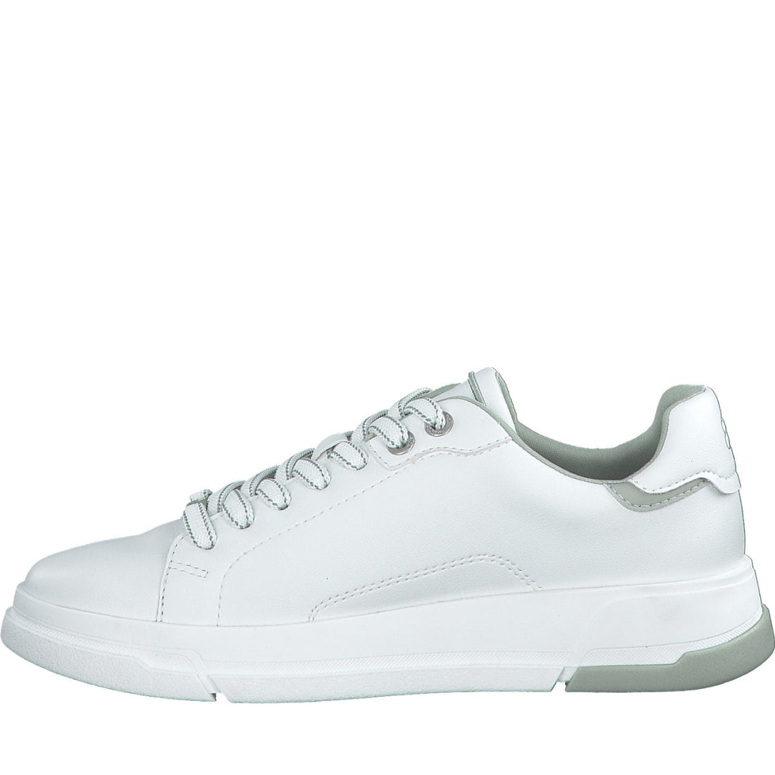 s.Oliver womens white casual closed sport shoe | Vilbury London