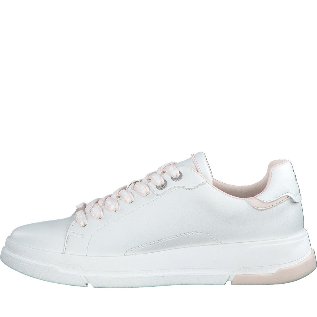 s.Oliver womens white casual closed sport shoe | Vilbury London