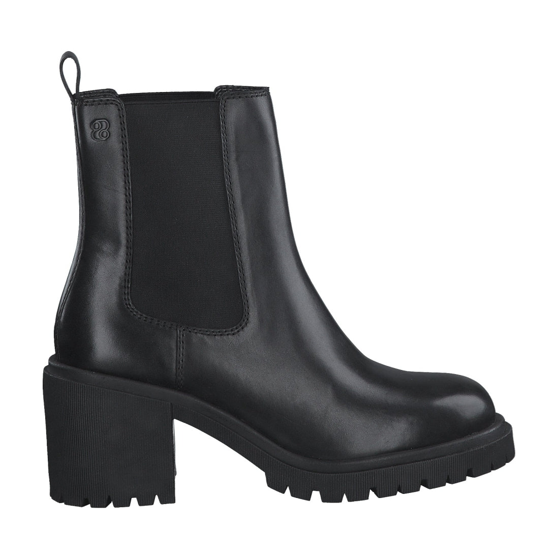 s.Oliver womens black casual closed booties | Vilbury London