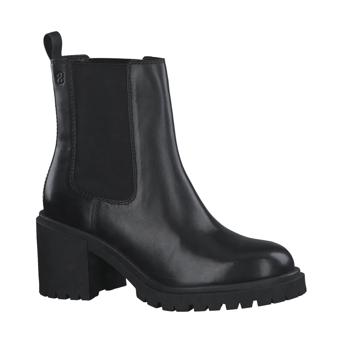 s.Oliver womens black casual closed booties | Vilbury London