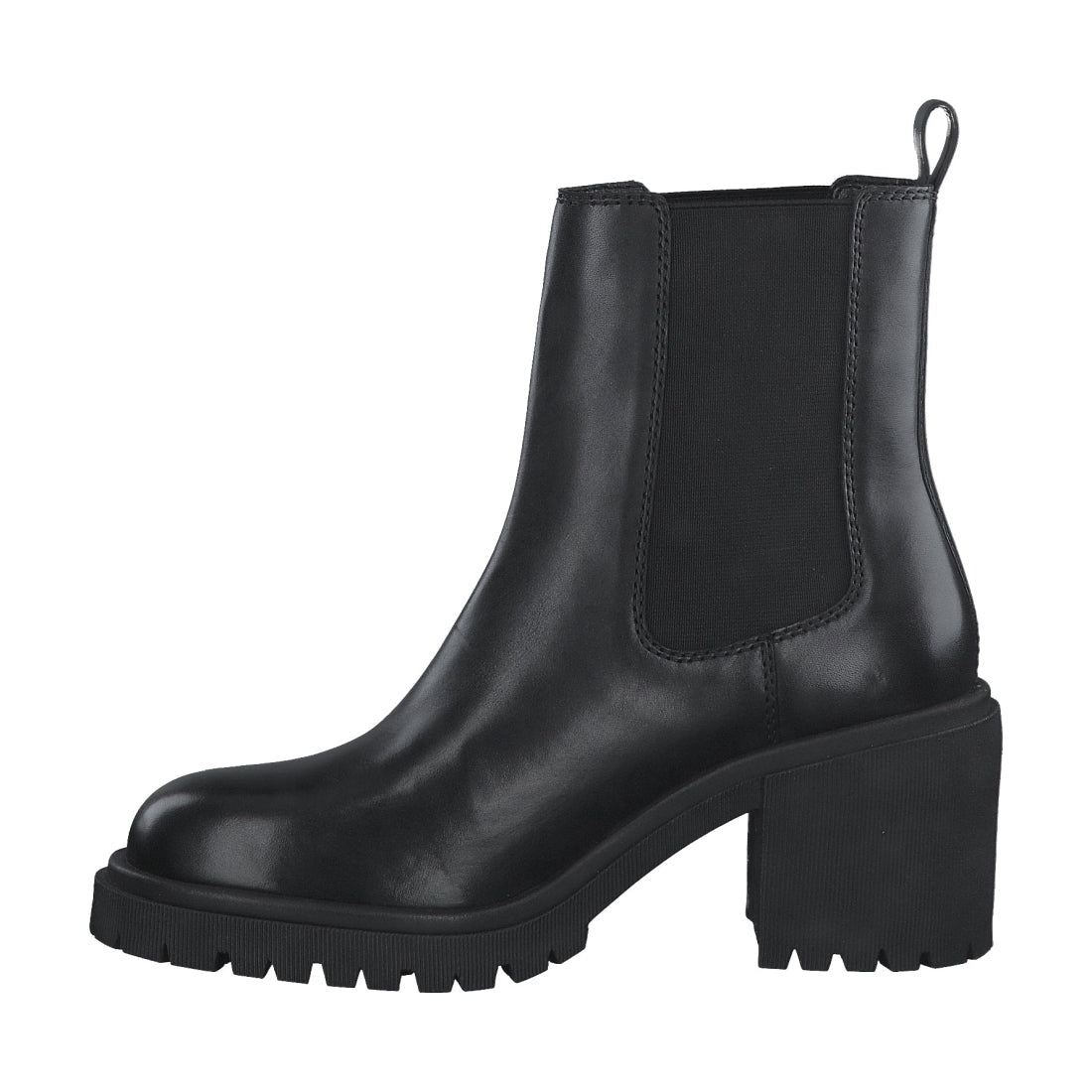 s.Oliver womens black casual closed booties | Vilbury London