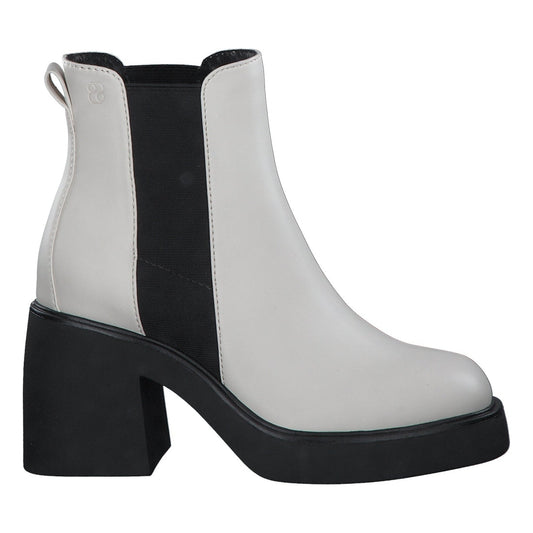 s.Oliver womens white casual closed booties | Vilbury London