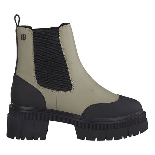 s.Oliver womens green casual closed booties | Vilbury London