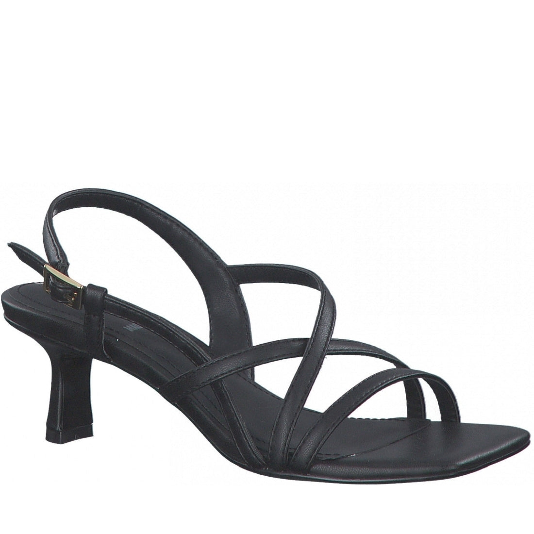 s.Oliver Womens black elegant open sandals | Vilbury London
