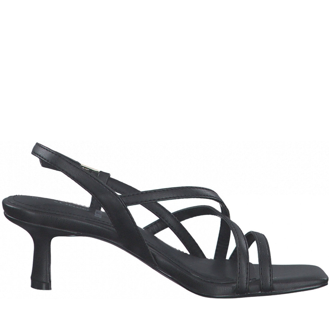 s.Oliver Womens black elegant open sandals | Vilbury London
