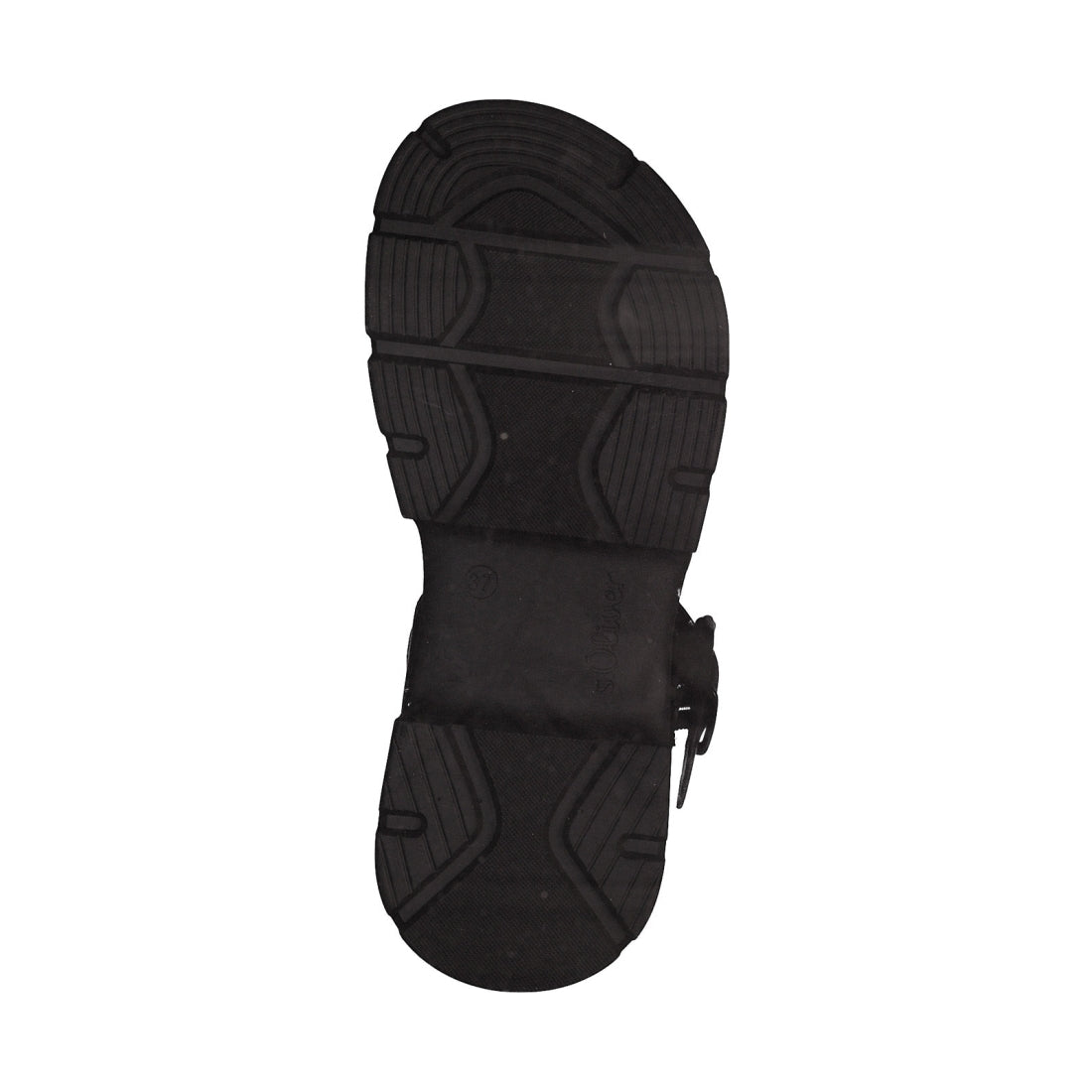 s.Oliver womens black casual open sandals | Vilbury London