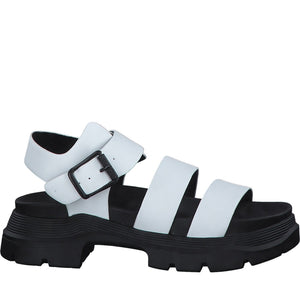 s.Oliver womens white casual open sandals | Vilbury London