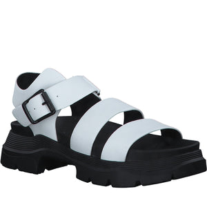 s.Oliver womens white casual open sandals | Vilbury London