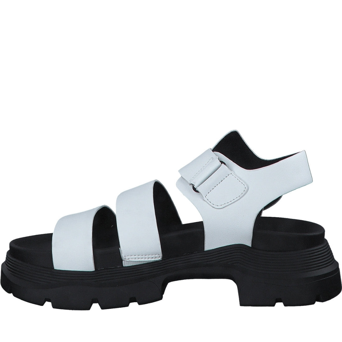 s.Oliver womens white casual open sandals | Vilbury London