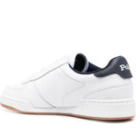Polo Ralph Lauren mens white polo low top lace sneakers | Vilbury London