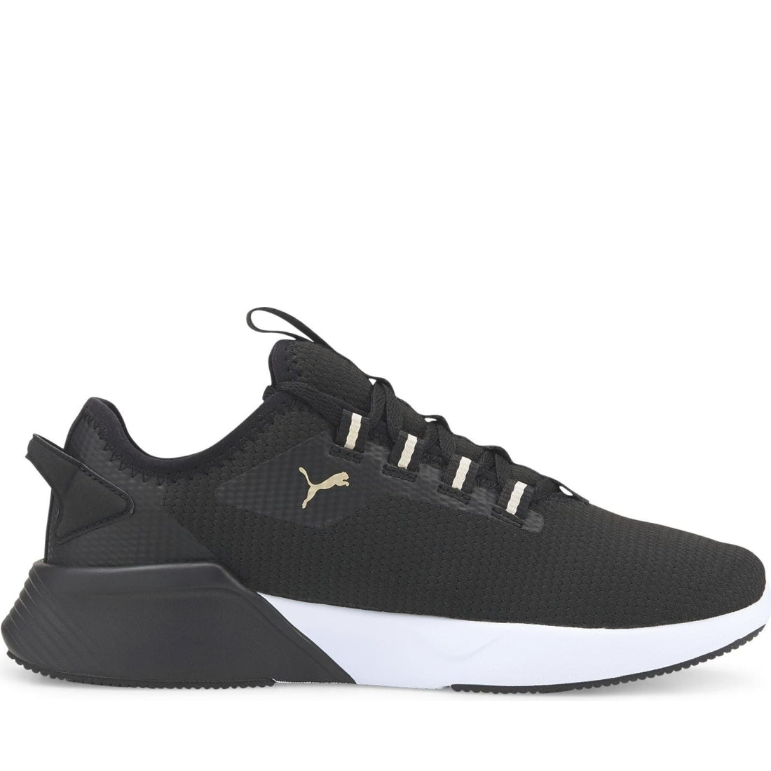 Puma womens black gold retaliate 2 sport shoe | Vilbury London