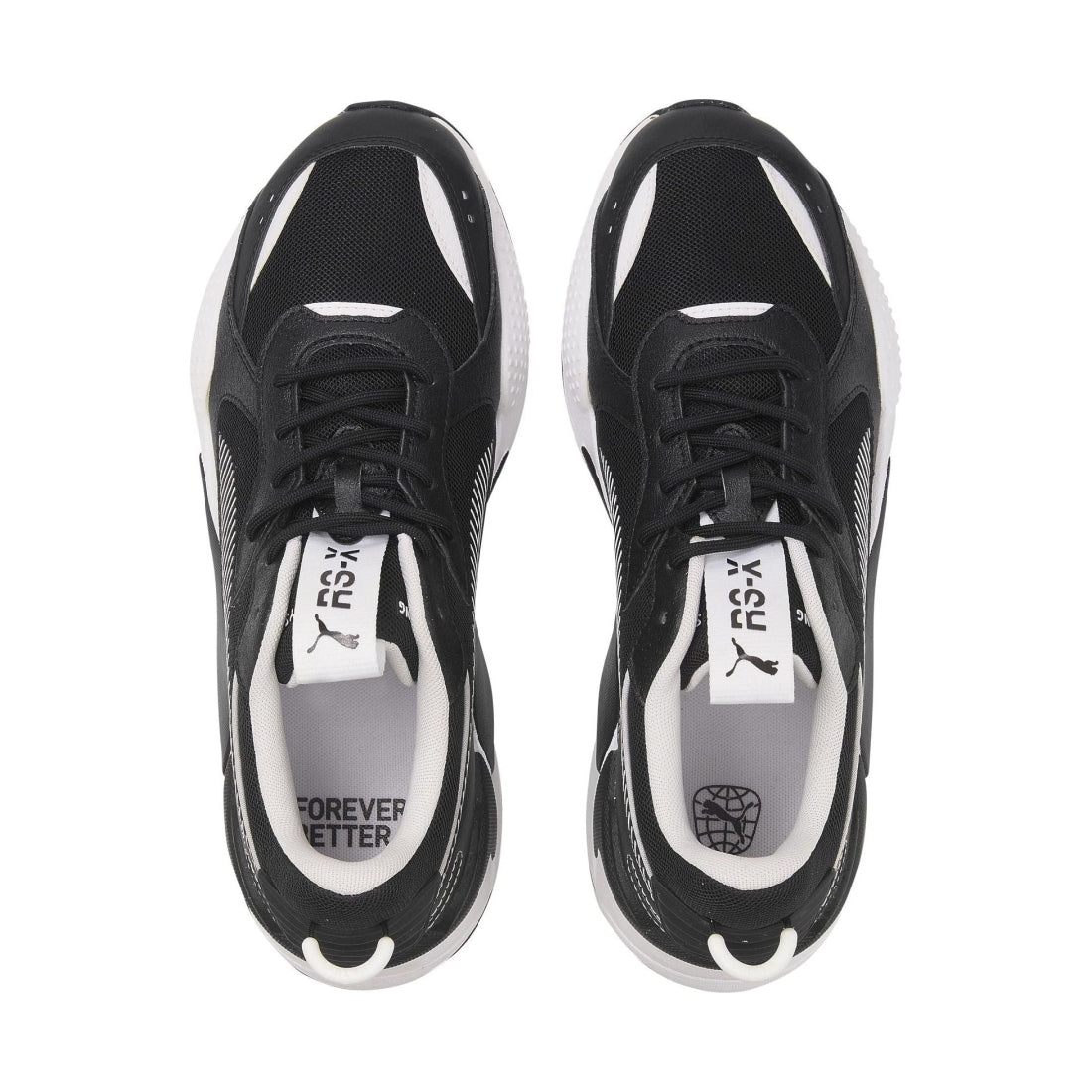 Puma mens black white rs-x b&w sport shoe | Vilbury London