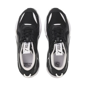 Puma mens black white rs-x b&w sport shoe | Vilbury London