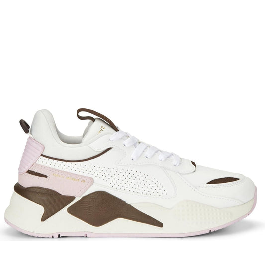 Puma womens white warm pearl rs-x preppy sport shoe | Vilbury London