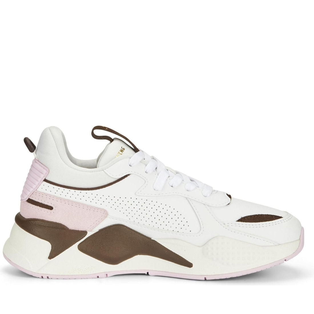 Puma womens white warm pearl rs-x preppy sport shoe | Vilbury London