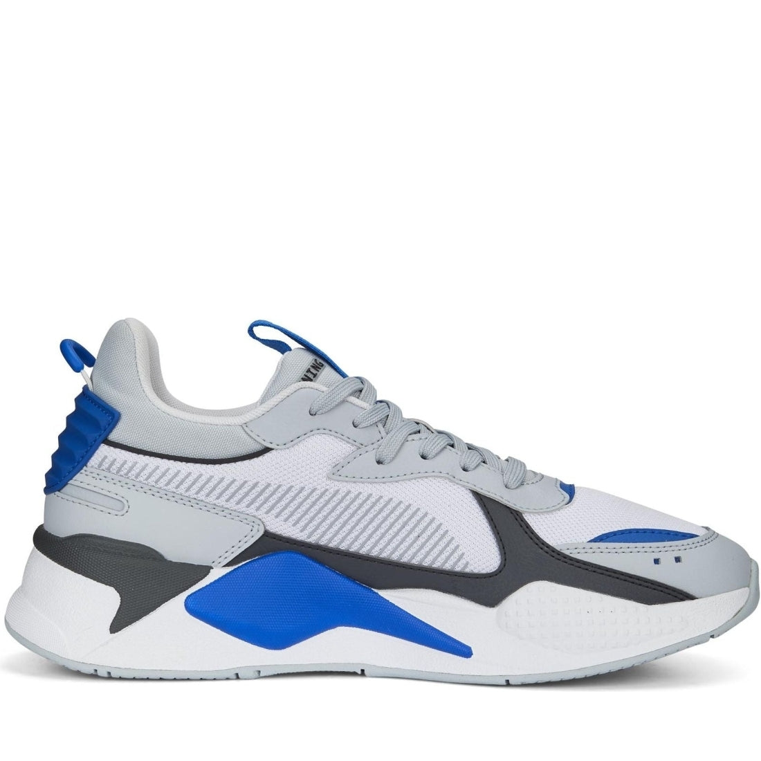 Puma mens white platinum gray rs-x geek sport shoe | Vilbury London