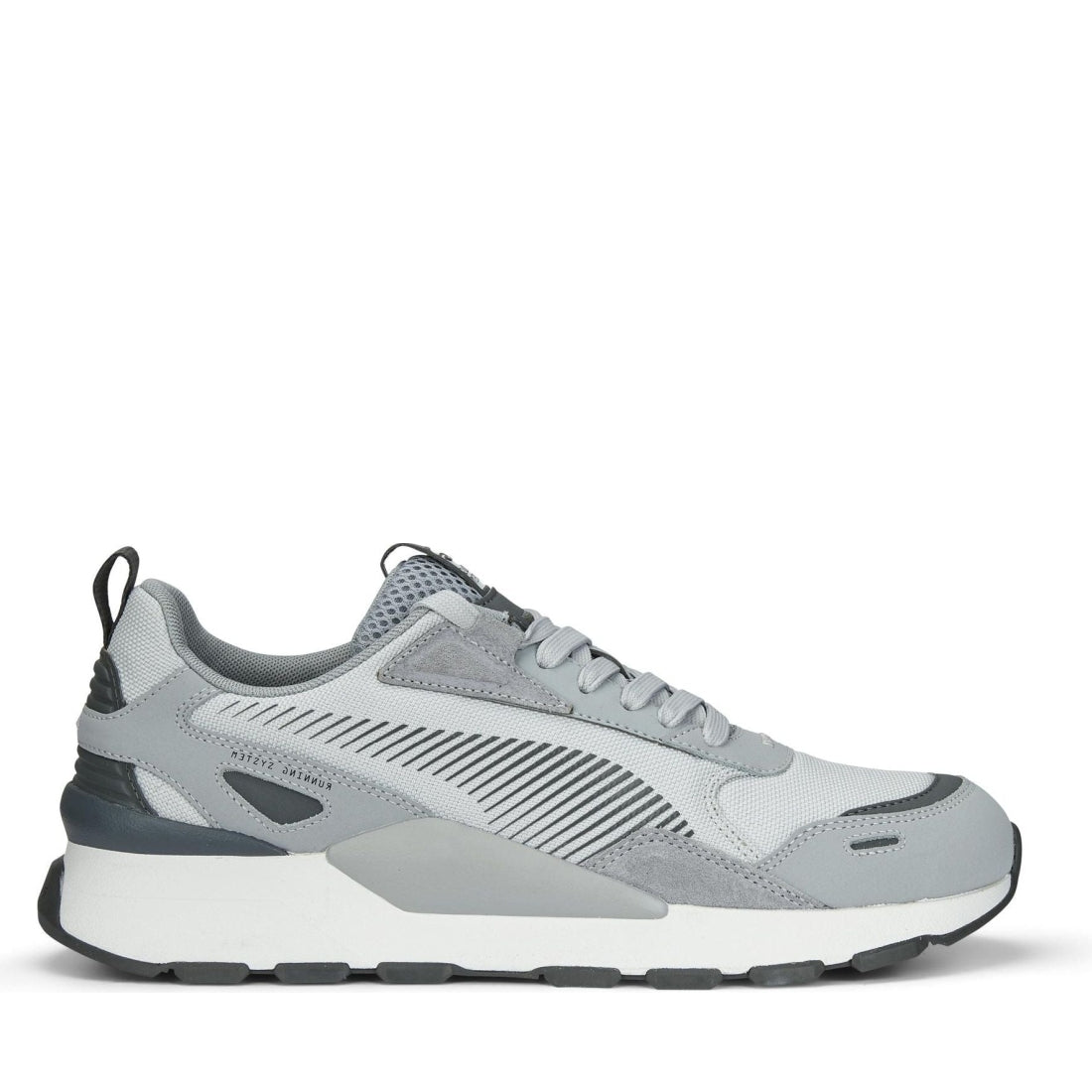 Puma mens light gray mid gray rs 3.0 sport shoe | Vilbury London