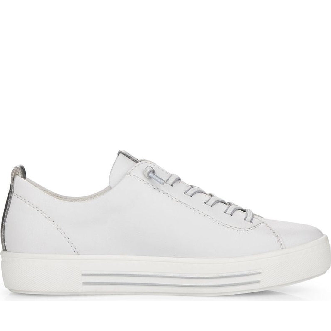 Remonte womens white casual closed sport shoe | Vilbury London