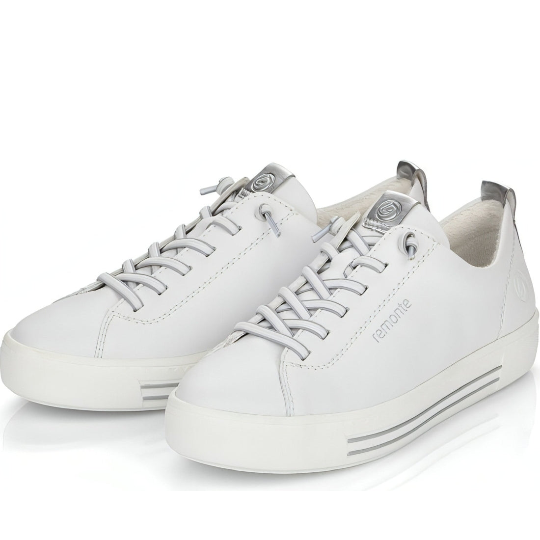 Remonte womens white casual closed sport shoe | Vilbury London