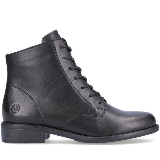 Remonte womens black casual closed booties | Vilbury London