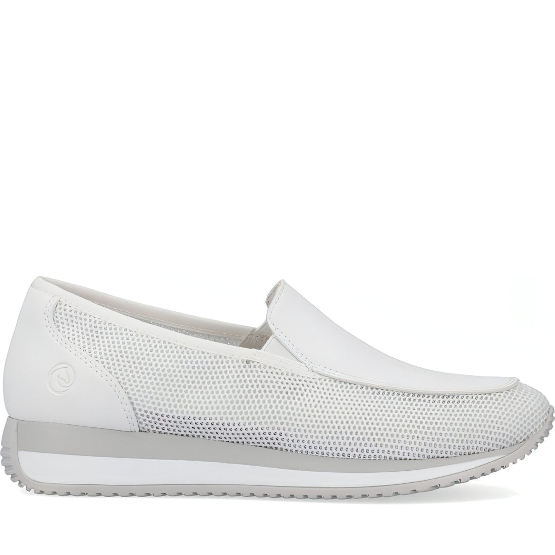 Remonte womens white casual closed sport shoe | Vilbury London