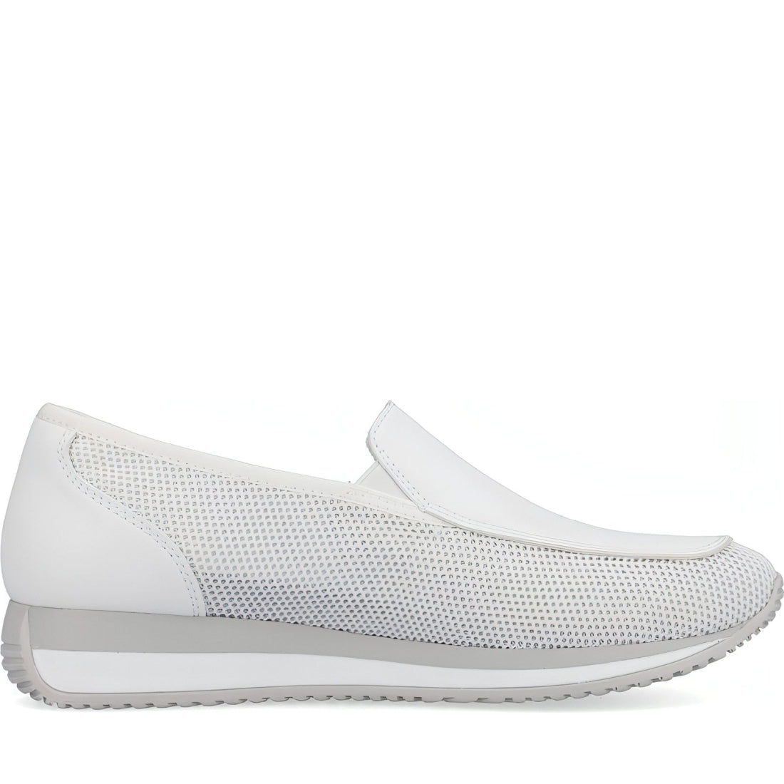 Remonte womens white casual closed sport shoe | Vilbury London