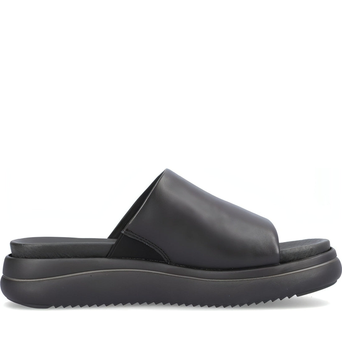 Remonte womens black casual open slippers | Vilbury London