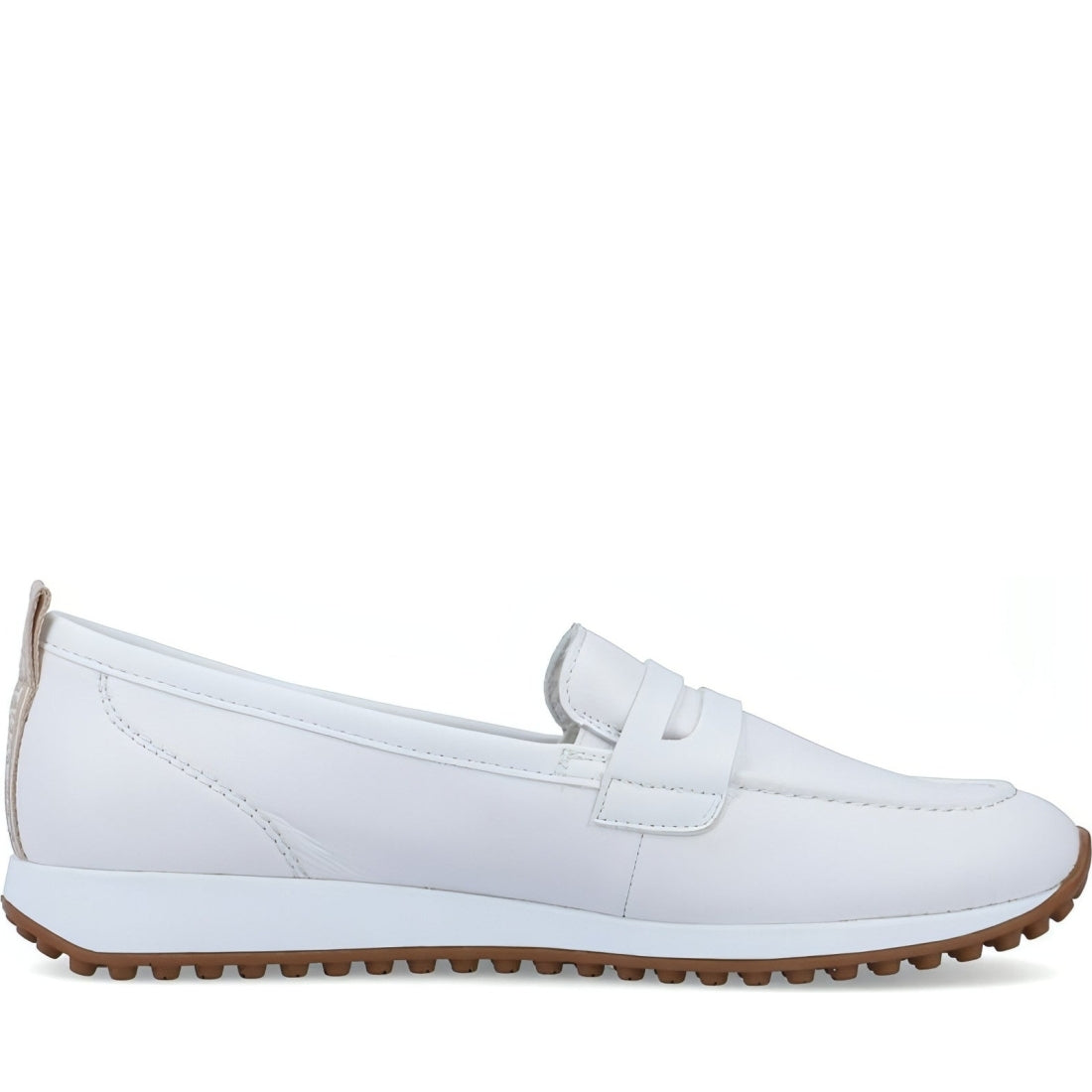 Remonte womens white casual closed loafers | Vilbury London