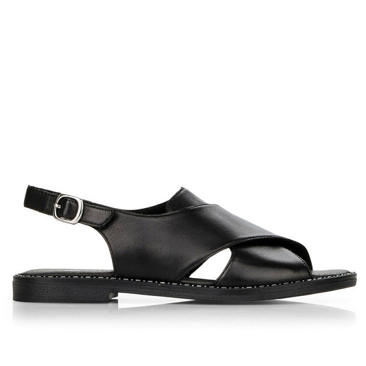 Remonte Womens black casual open sandals | Vilbury London