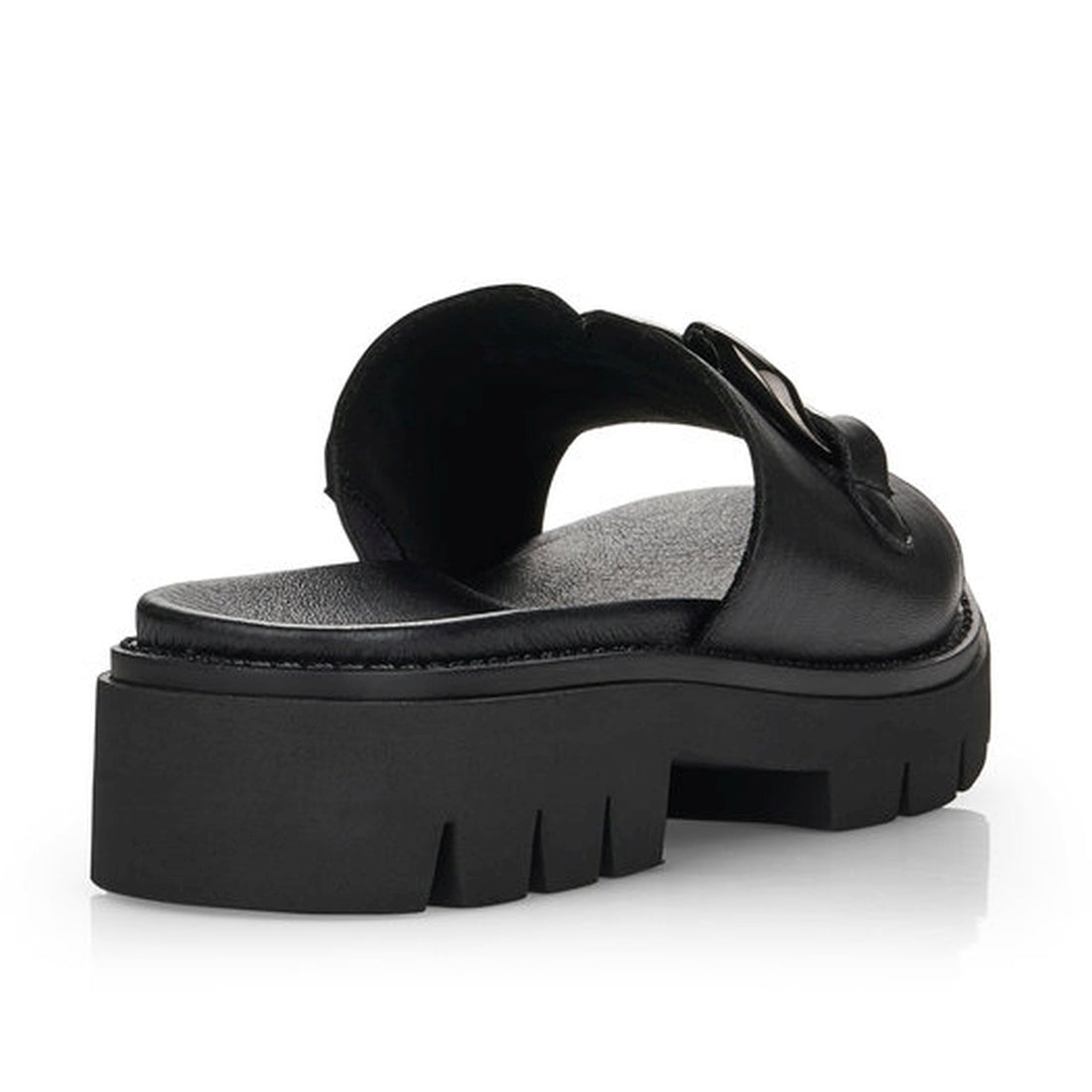 Remonte Womens black casual open slippers | Vilbury London