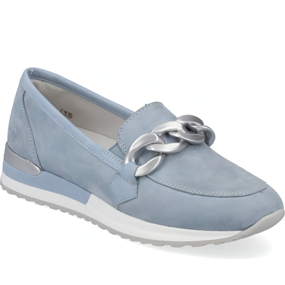 Remonte womens blue casual closed loafers | Vilbury London