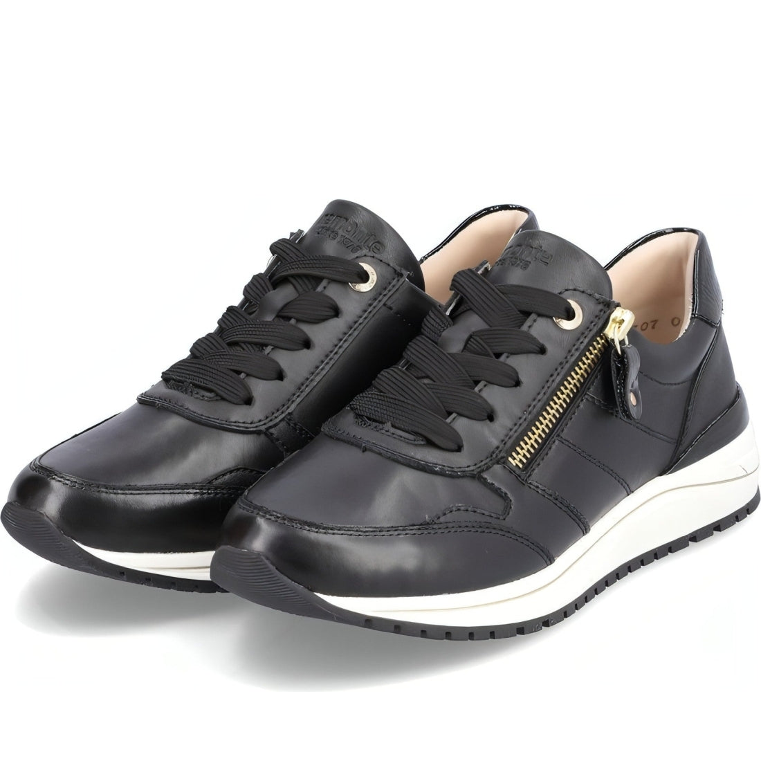 Remonte womens black casual closed sport shoe | Vilbury London