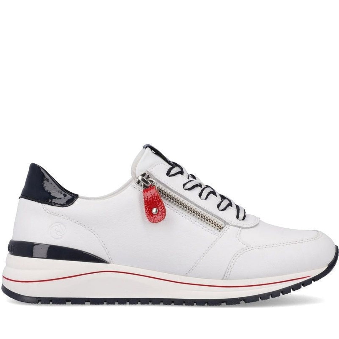 Remonte womens white casual closed sport shoe | Vilbury London