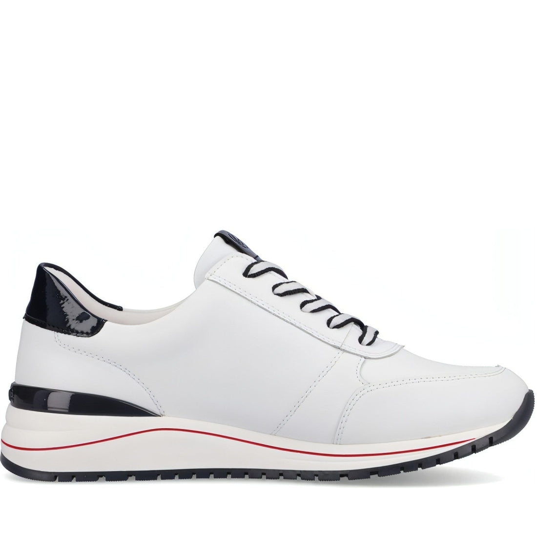 Remonte womens white casual closed sport shoe | Vilbury London