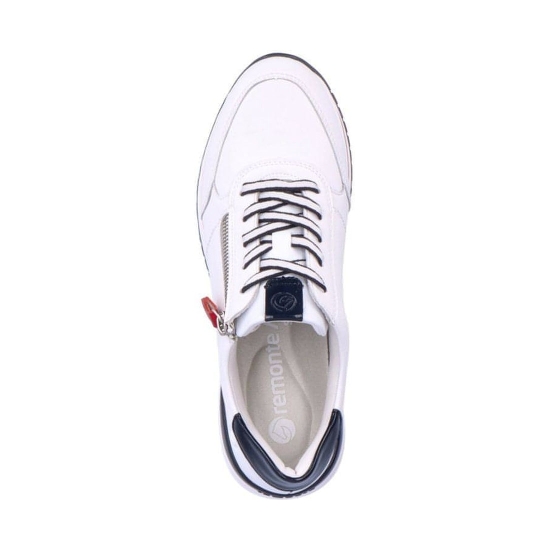 Remonte womens white casual closed sport shoe | Vilbury London