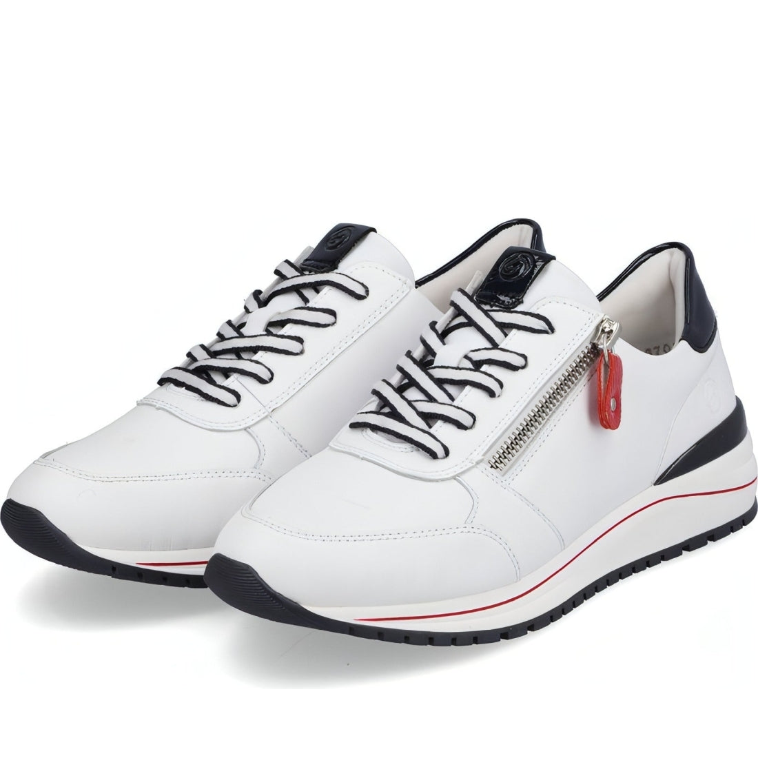 Remonte womens white casual closed sport shoe | Vilbury London