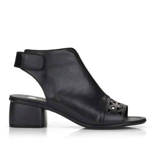 Remonte Womens black casual open sandals | Vilbury London