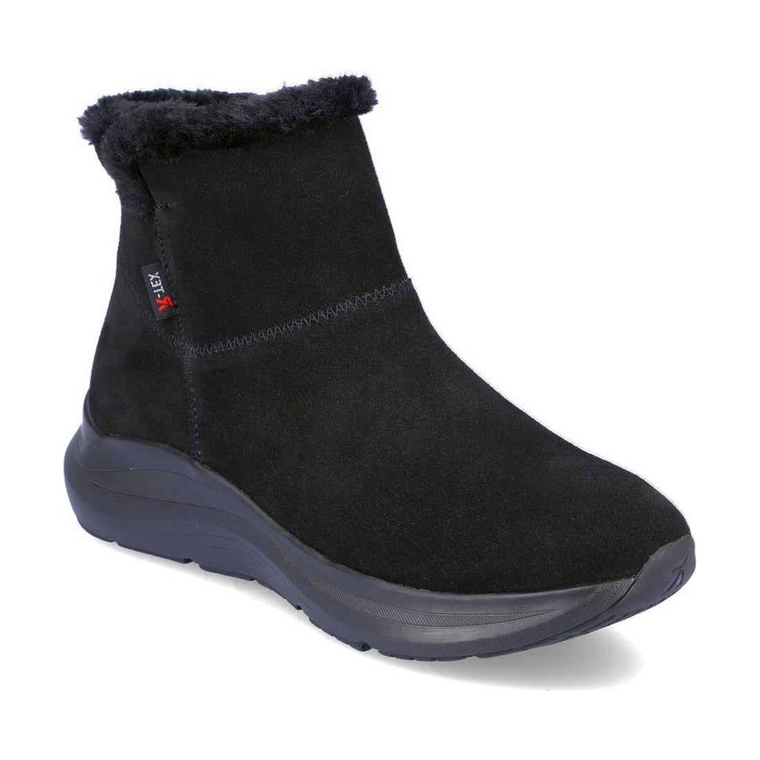 R-Evolution womens black casual closed booties | Vilbury London