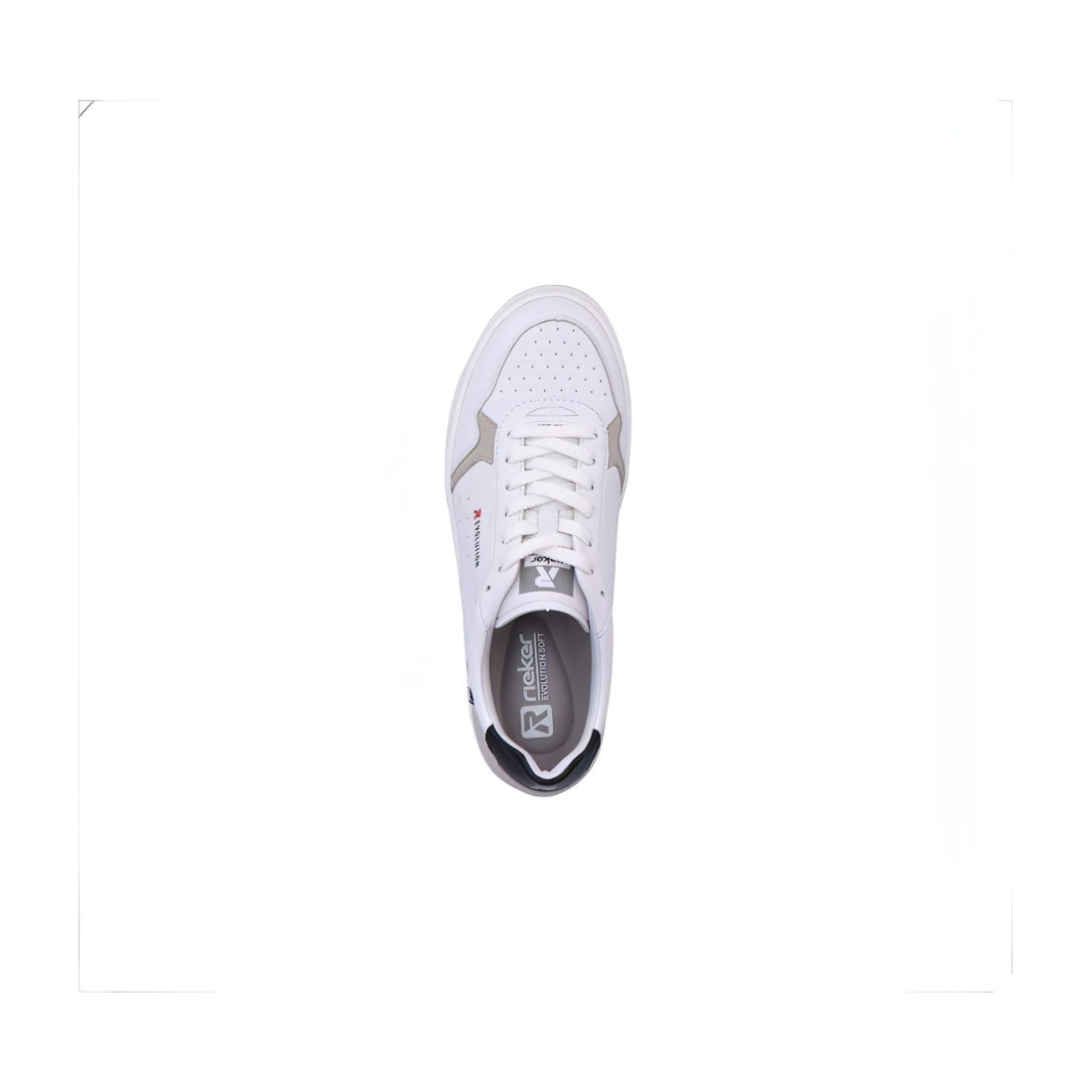 Rieker mens white casual closed sport shoe | Vilbury London