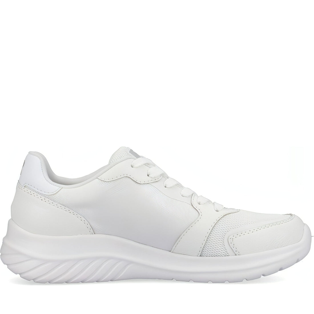 Rieker mens white casual closed sport shoe | Vilbury London